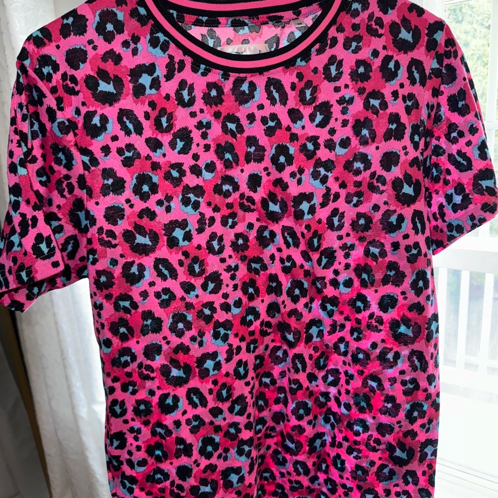 Pink Leopard Print T-Shirt